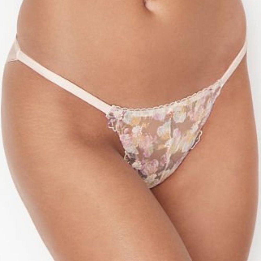 BODY BY VICTORIA Embroidered String Bikini